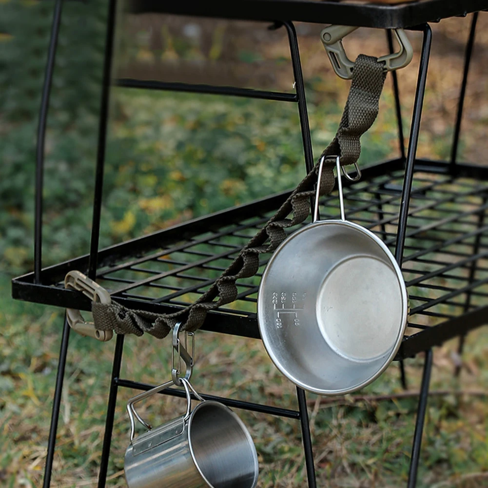 Hot Campsite Garden Supplie Storage Strap Clothesline Tent Cup Hang Lamp Hang Buckle Outdoor Lanyard Hanger Camping Hanging Rope