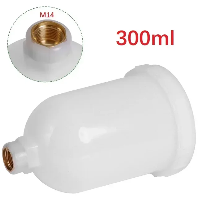 300ML Plastic Spray Paint Cup Sprayer Cup Threaded Connector For H-2000 R-100 HVLP Spray Paint Tool For Spray Gun Parts 1