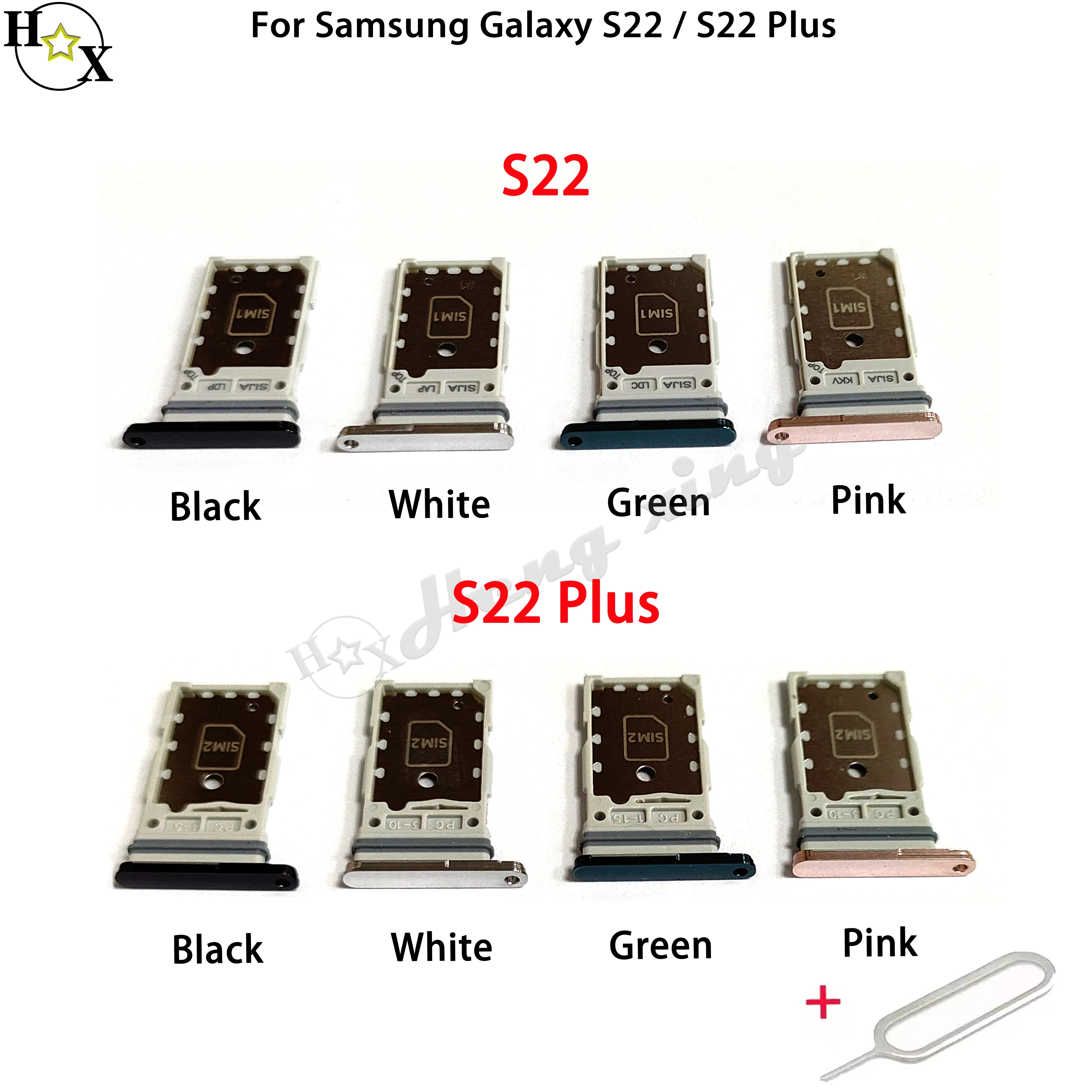 Single Dual SIM Card For Samsung Galaxy S22 Plus S22+ Sim Tray Card Slot Holder Replacement Parts