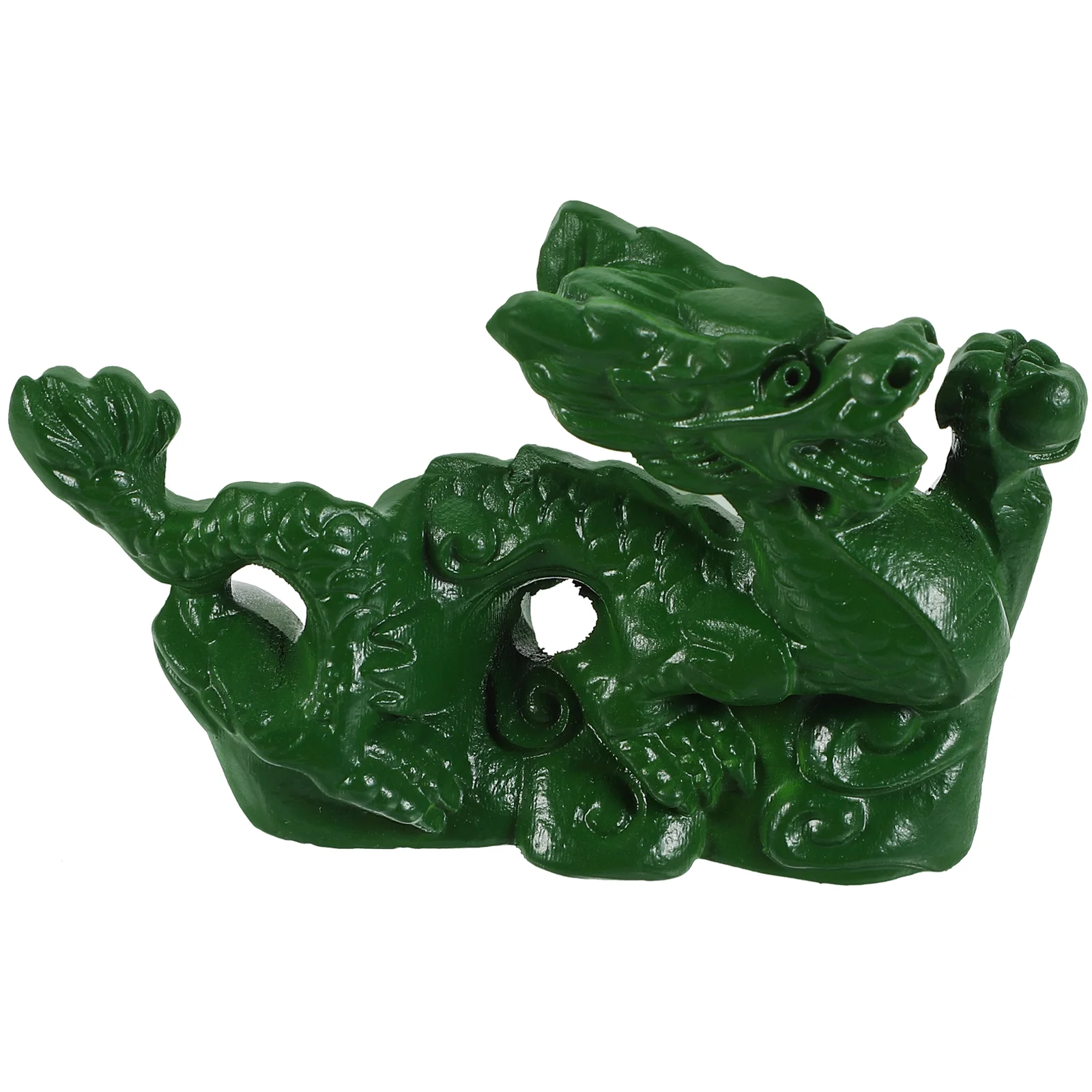 

Dragon Statue Chinese Style Sculpture Wooden Carved Dragon Tabletop Decor Office Ornament