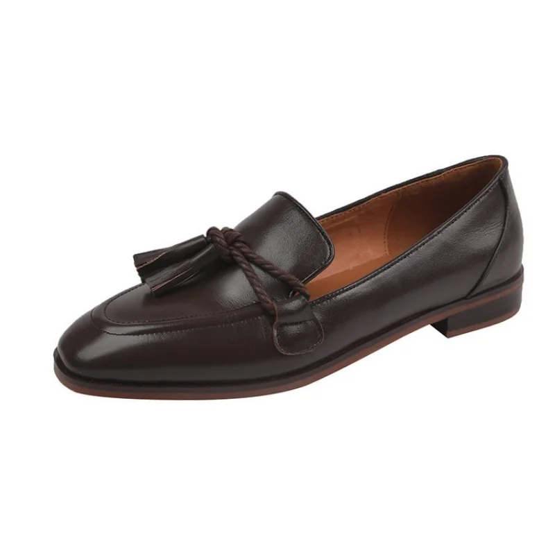 Fashion Square-toed loafers Women Flats Shoes Classic Women Shoes PU Leather Casual Single Summer Ballerina Shallow Mouth Shoes