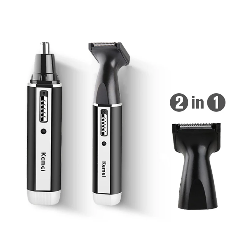 Kemei 2 in 1 trimmer for men Electric Nose and ear trimmer Rechargeable Trimmer For Hair Beard Nose And Ear Cleaner Grooming