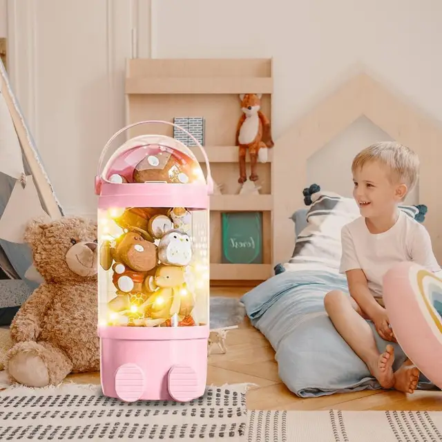 Tubo Organizer Per Peluche - Multistrato Trasparente, Salvaspazio, Anti-Polvere - Foto 7