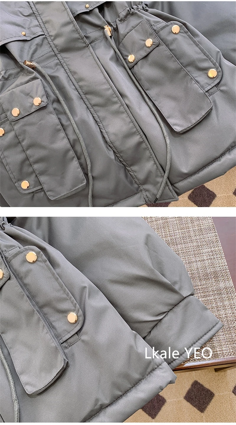 Ladies Down Cotton Jacket 2025 Mid Length Version Temperament Women's Winter Parka Coat Korean Version Fashion Female Outerwear