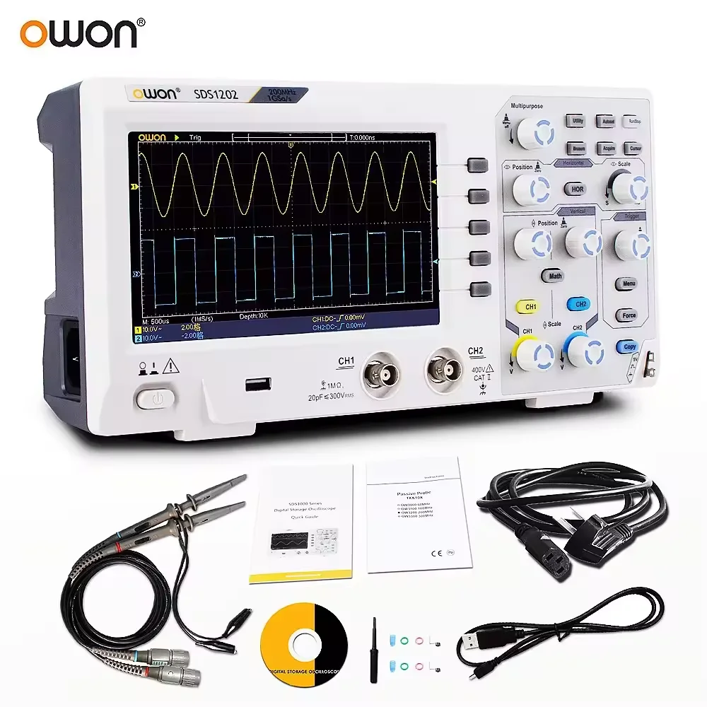 OWON　デジタルオシロスコープ　SDS1022　計測機器 OWON SDS1022/SDS1102 デジタル オシロスコープ 1GS/S 20MHz 100MS/S