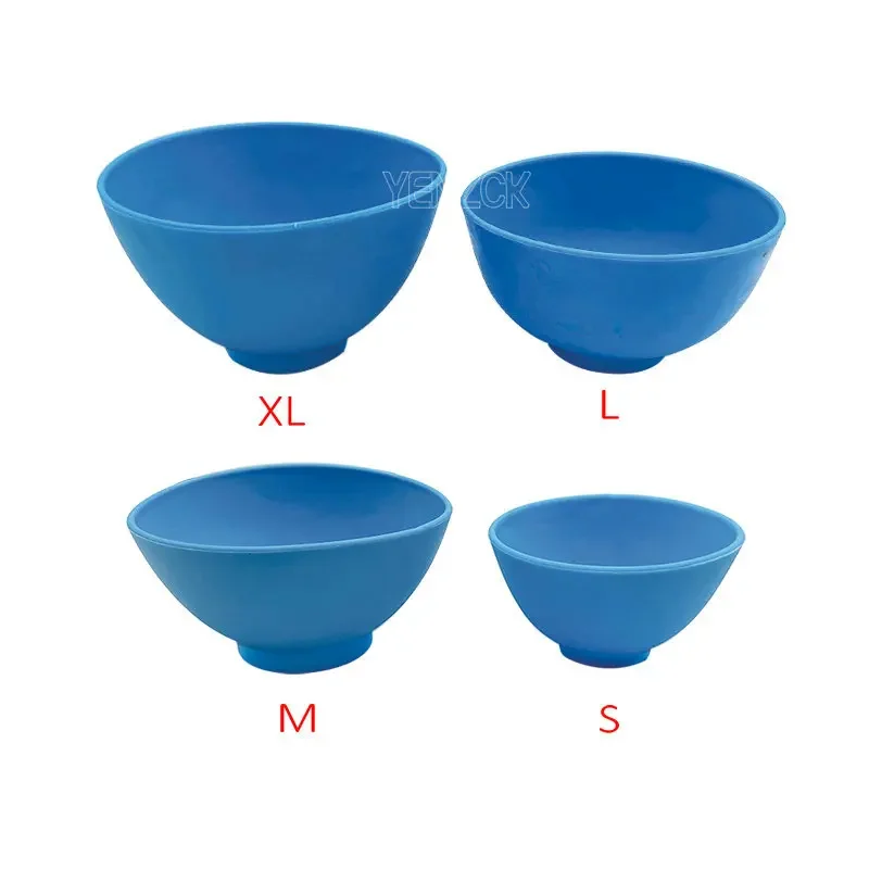 4pcsLotDentalFlexibleRubberMixingBowlSpatulaforAlginate