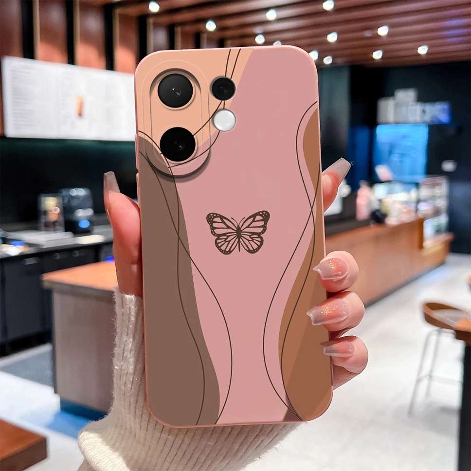 Pretty Girl Pattern Soft Silicone Protective Phone Case - Anti-Drop Back Cover