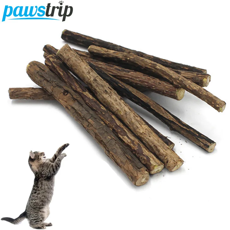 10pcs/lot Natural Catnip Cat Toy Matatabi Sticks Cat Snacks Pet Cleaning Tooth Actinidia Silvervine Cat Sticks Pet Toy For Cats inbepet 1kg cat toys stick natural fruit matatabi cat snacks sticks catnip pet cat molar rod 120mm x 5 7mm