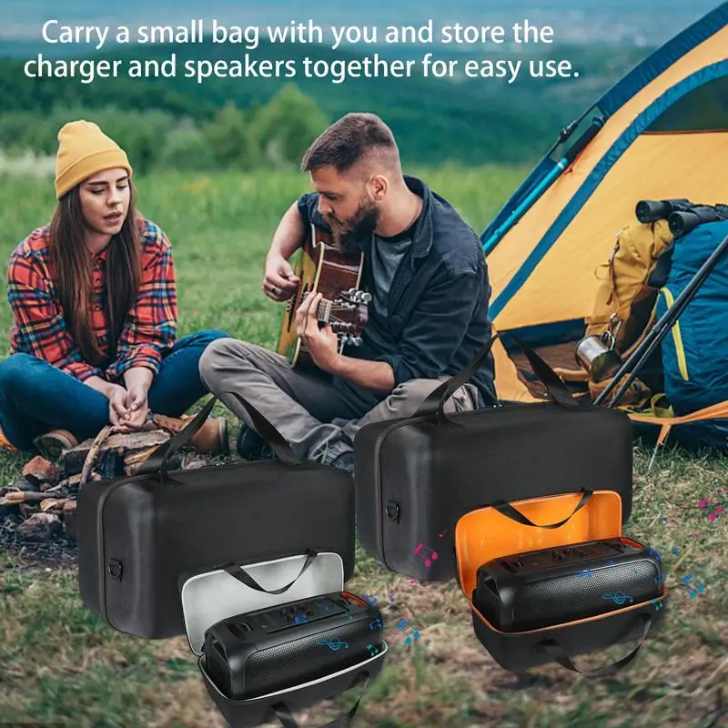 

Hard EVA Speaker Storage Case With Lanyard And Zipper Speaker Bag Storage Cover Box Water Proof Protective Box For Sound System