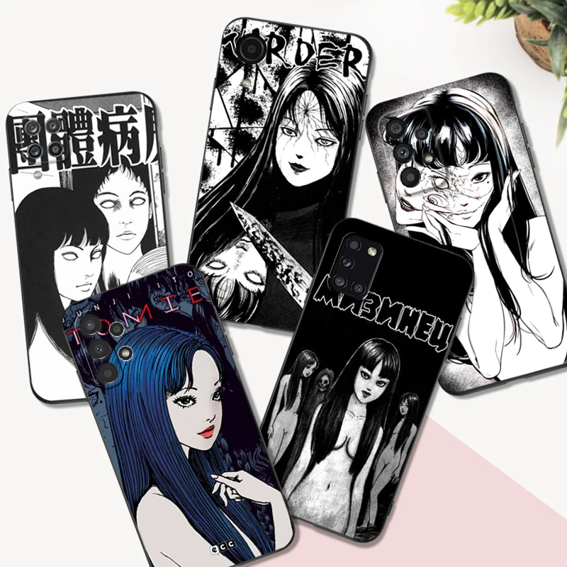 Custodia In Tpu Nero Per Samsung Galaxy S22 S20 S21 Fe Plus Ultra + S10 E Lite Cover Posteriore Japanese Horror Comic Tomie Eyes