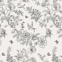 Grey Floral Birds Wallpaper Peel And Stick Leaves Contact Paper Removable Self Adhesive Wallpaper For Cabinets Walls Decorative 1
