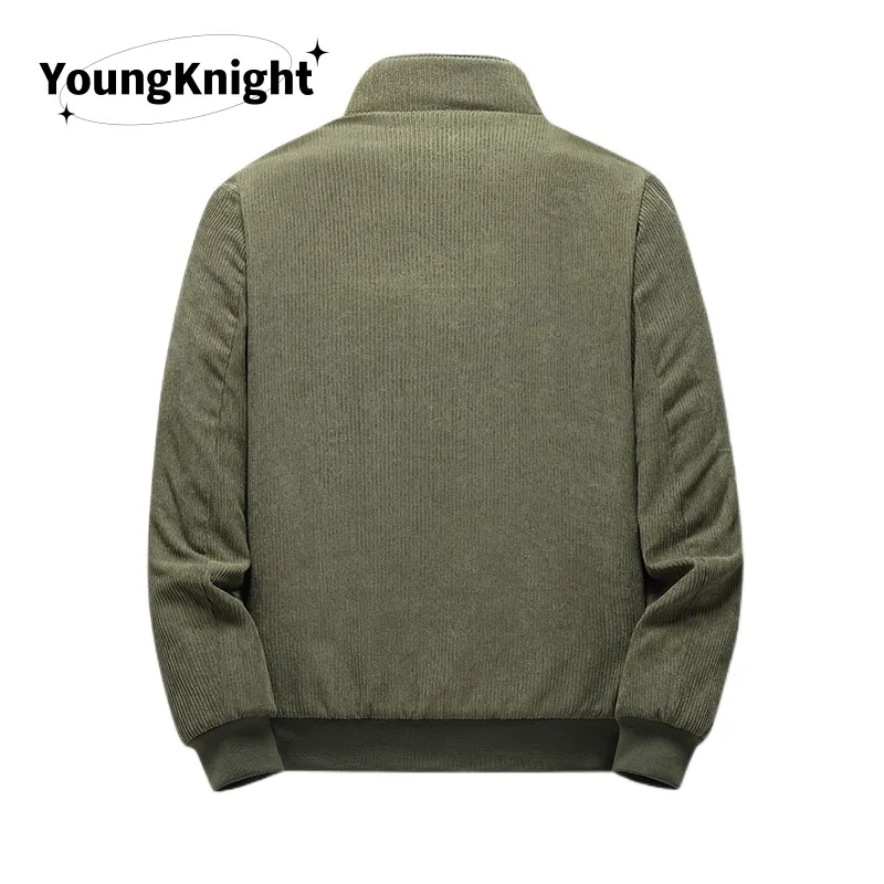 Men's Autumn New cor Chaopai Fashion Denim Style Working Clothes Flannel Gacket Leisure Time Plus Size Secure Windbreak Overcoat