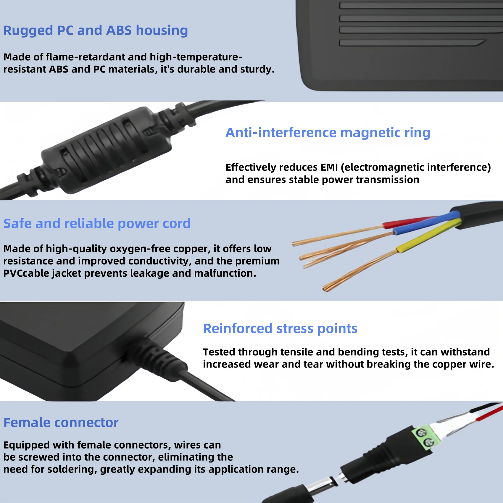 รูปสินค้า อะแดปเตอร์แปลงไฟฟ้า 24V สำหรับไฟ LED หลากหลายกำลัง