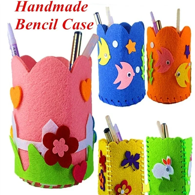 

Cloth Brush Holder Non-woven Fabric Bag Manual DIY Cloth Early Education Kindergarten Creative Paste Felt Craft Storage