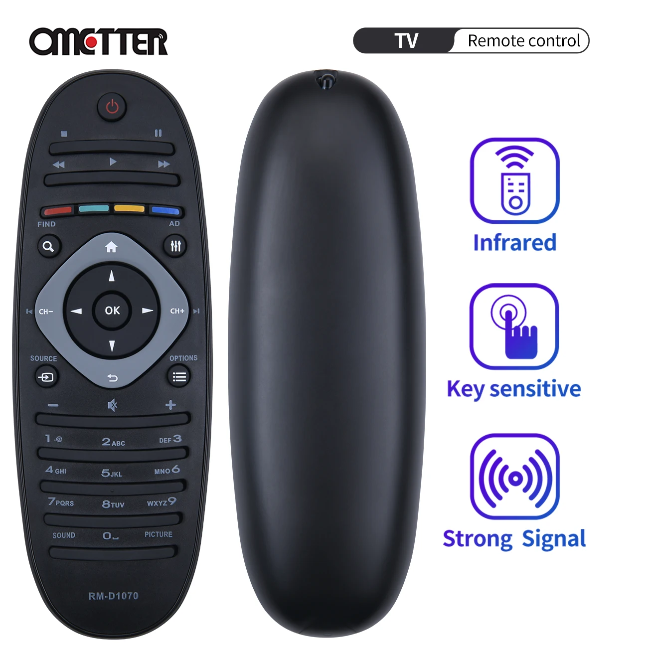 Rm-D1070 Per Telecomando Philips Tv/Dvd/Aux Rm-L1070C