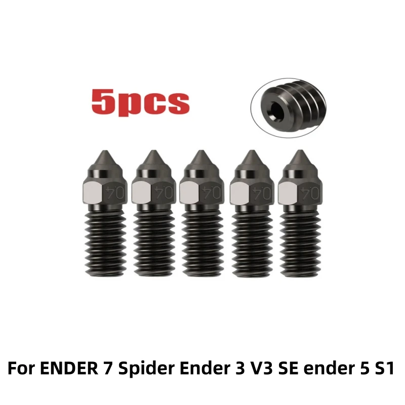 Enhanced High-Speed Nozzle Set for 3D Printers (0.2 - 1.0mm, 3/5/10pcs)