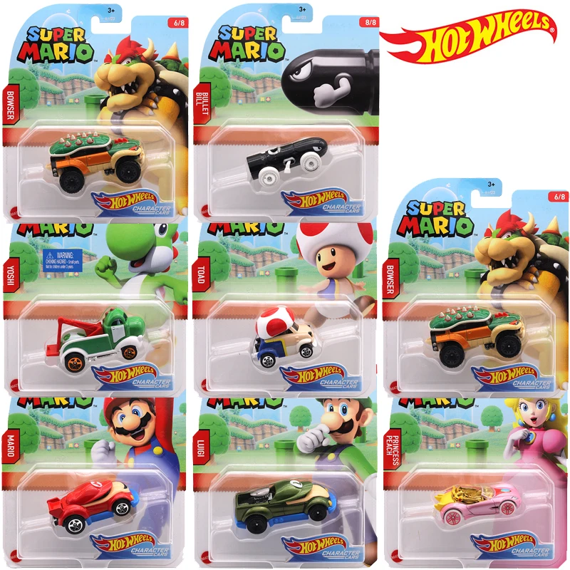 Hot Wheels 2017 Super Mario Character Cars Set of 7