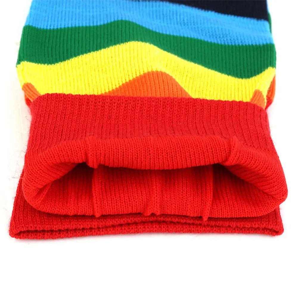 Arrival Socks Over Knee Stocking Polyester Cotton Long Stockings High Tights Rainbow Colorful Stockings Women Stripey Stockings