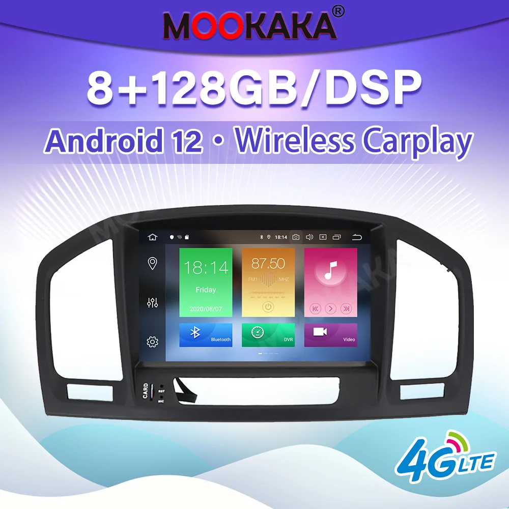

8+128GB Android 12 Radio Receiver Player DSP Multimedia Stereo For Opel Insignia 2008-2013 GPS BT Recorder Autostereo Head Unit
