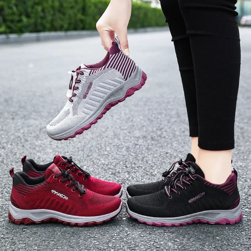 Women's New Spring Running Training Shoes with Lace Upcasual and Comfortablewalking Shoes Tennis Shoes 3