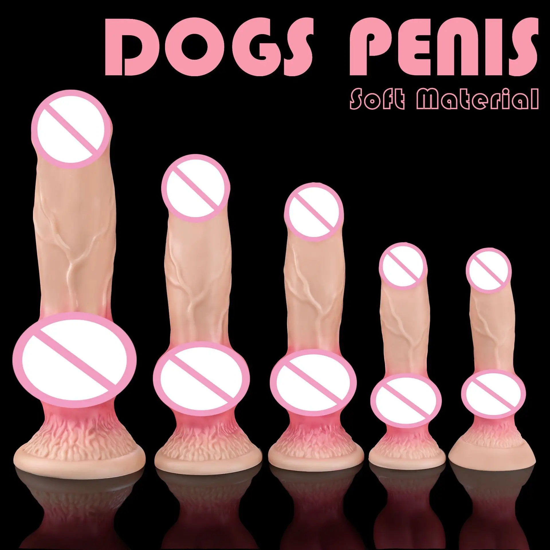 Tanio Psy Penis dildo zwierząt fałszywe realistyczne Big Knot pies dildo pochwy sklep
