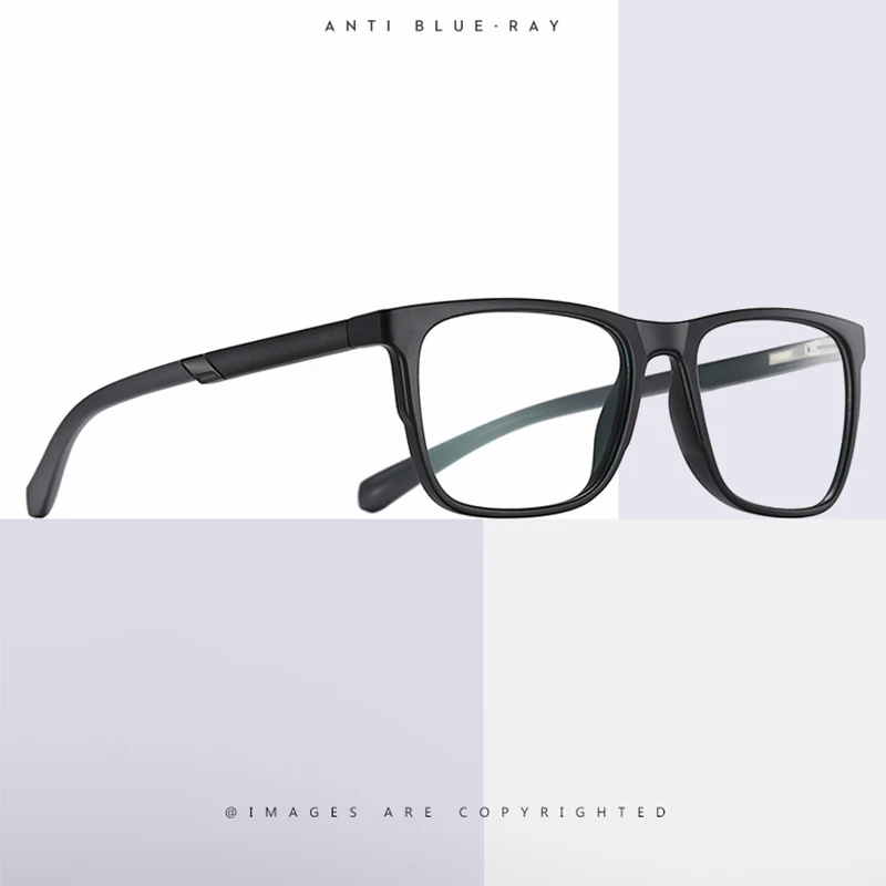 Men's Oversized Square Reading Glasses TR90 Antifatigue Computer Clear Glasses Business Hyperopia Prescription Eyeglasses +2 +3 2