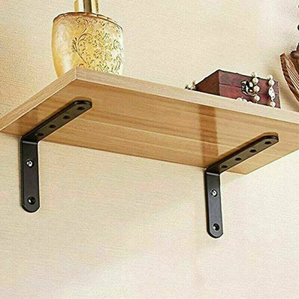Shelf Support Folding Shelf Bracket Shelf Bracket TV Wall Mount Bracket L shape Shelf Brackets Heavy Duty Metal Cast Iron Wall Mounted