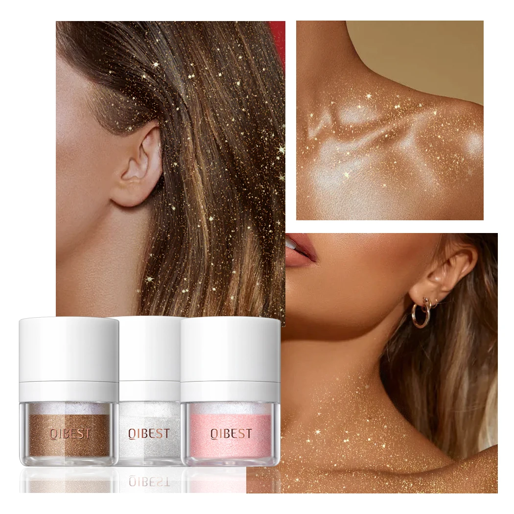 New Hair Body Glitter Powder Sparkly Shimmer Glow Face Highlighter