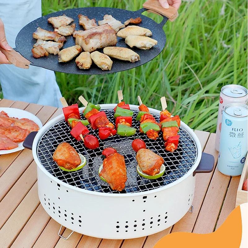 

Carbon Grill Household Indoor Smokeless Barbecue Pot Outdoor Charcoal Barbecue Stove Multifunctional Barbecue Rack Heating Stove