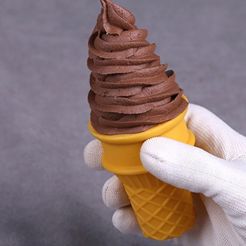 Simulation Ice Cream Model Realistic Artificial Ice Cream Cone Fake Food Dessert Shop Window Display Model Photo Props Kids Toy kitchen food toys food photography props food model