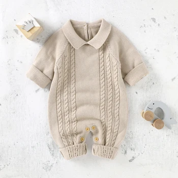 Cozy Knit Baby Boy Jumpsuit 1