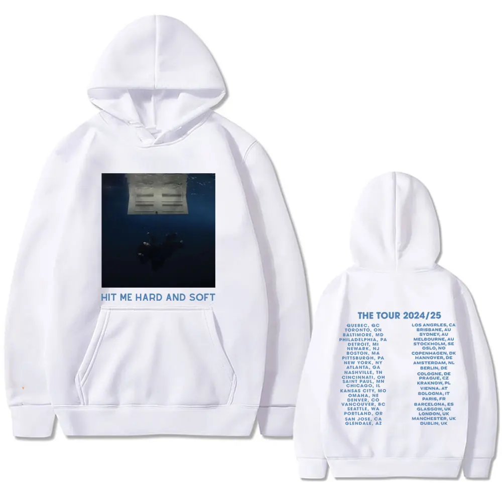 Hit Me Hard and Soft 2024 Tour Graphic Print Hoodie Men Women Fashion Vintage Trend Sweatshirt Men's Casual Oversized Hoodies