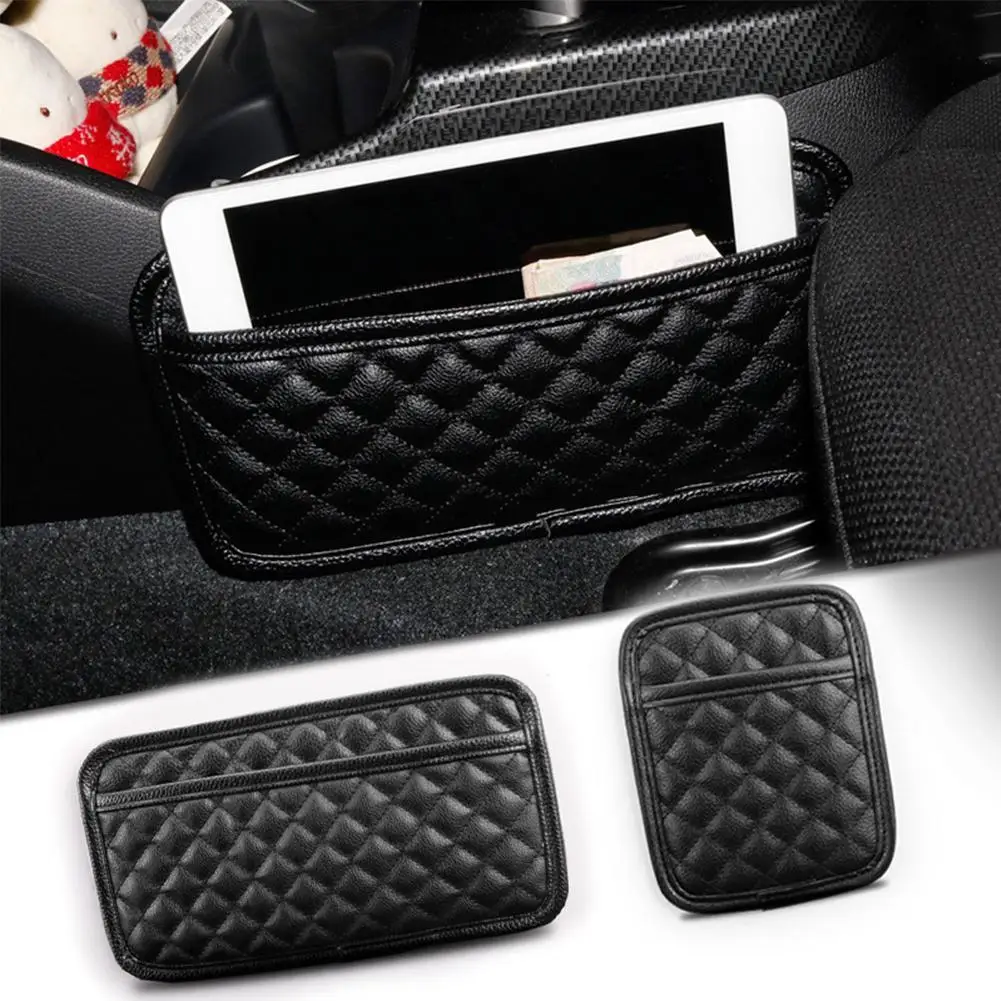 PU Leather Car Storage Pocket Seat Back/Door/Center Console Organizer For Small  Stuff Car Storage Bag Universal For All Vehicles| | - AliExpress