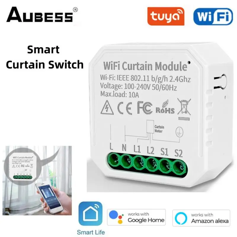

Смарт-выключатель для штор Tuya, Wi-Fi, с управлением через приложение