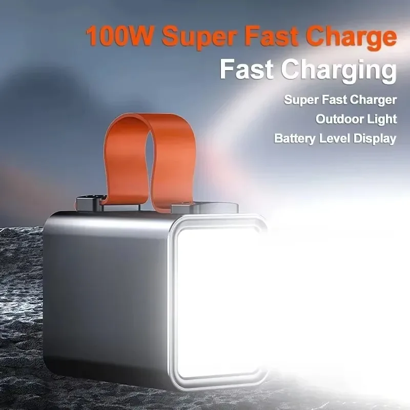 PD 100W 30000mAh - 60000mAh Power Bank Station Outdoor Energy Portable Power Bank Solar Generator For Camping Phone Fast Charge 6