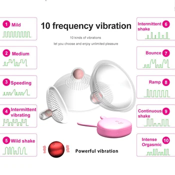 Nipple Sucker Vibrator Tongue Lick Nipple Suction Cups Vibrator Electric Breast Pump Breast Enlarge Massager Sex Toy for Woman 3