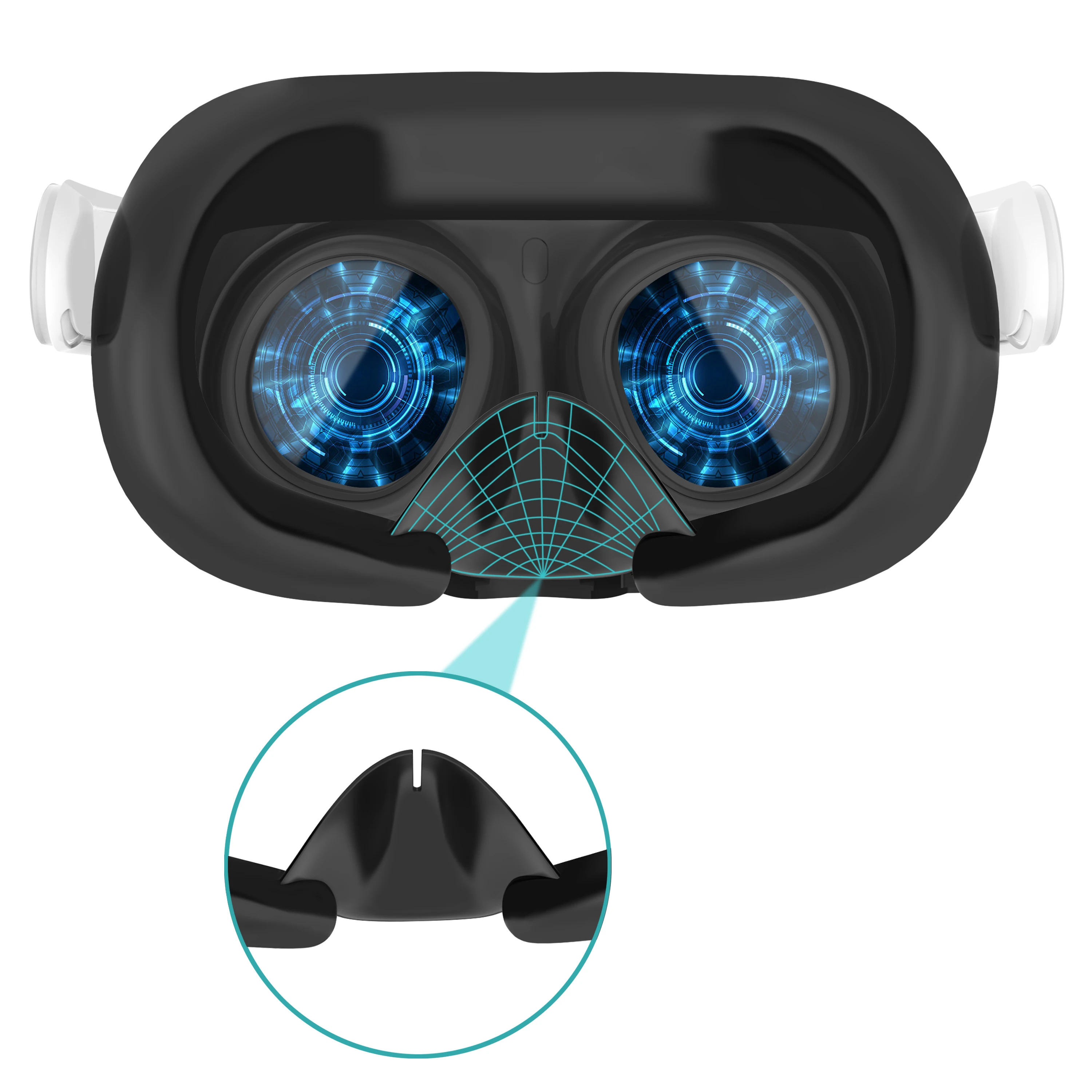 Silicone Face Cover For Meta Quest 3 Glasses Light Leak Proof VR Face Interface Protective Cover Colorful Sweat-proof Eye Mask