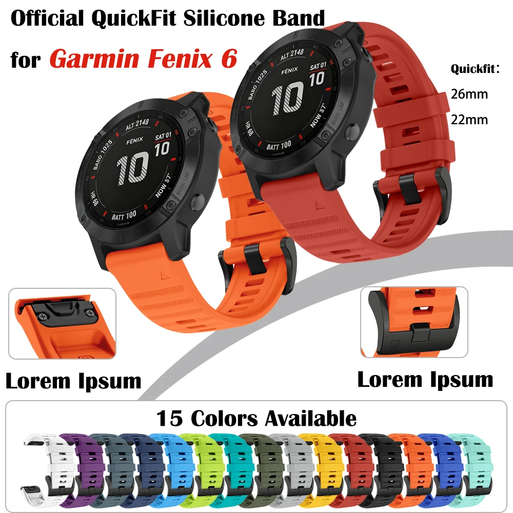 Premium QuickFit Silicone Replacement Strap – 22mm/26mm Sport Wristband