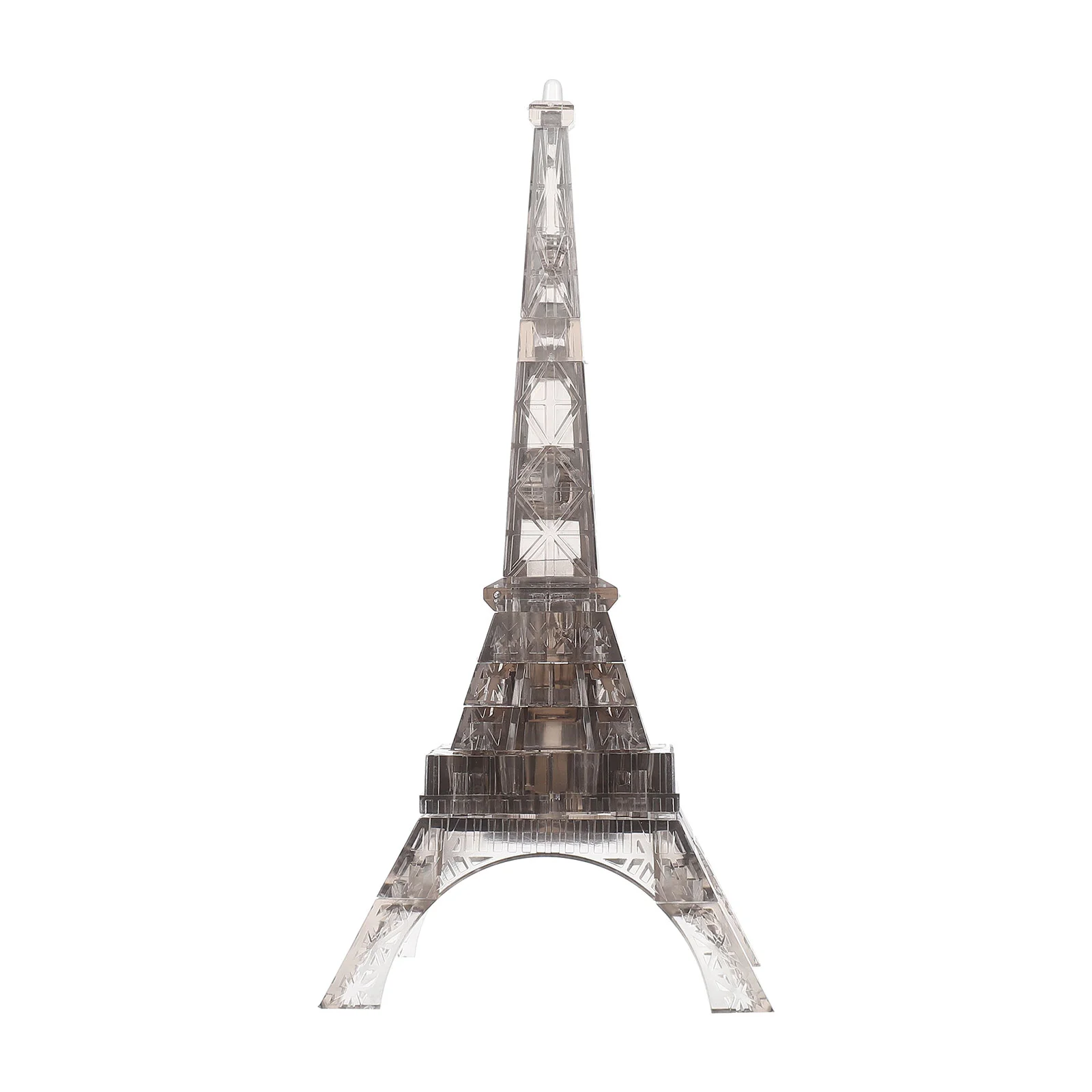 

3D Transparent Eiffel Tower Puzzle Crystal Jigsaw Pieces Building Blocks Brain Teaser Educational Early Learning, Grey