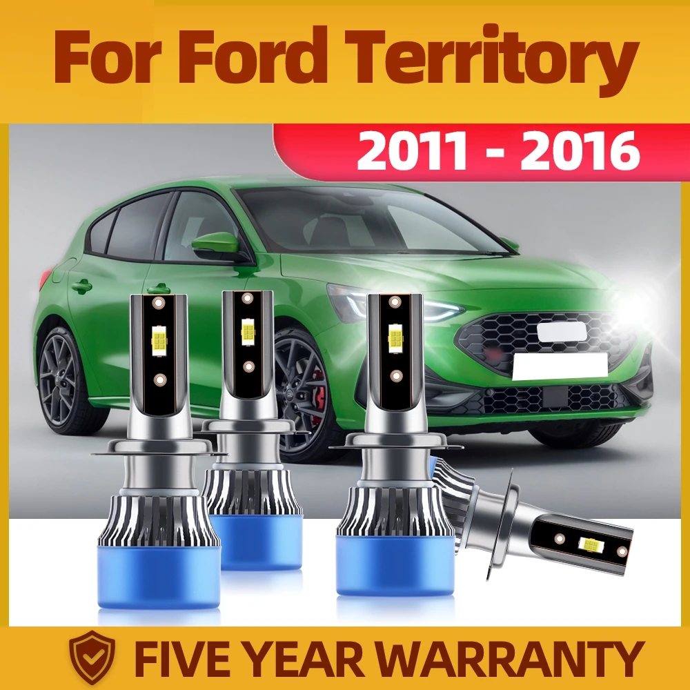 Teenram White 6000K Csp Chip 120W Auto Faro Luce 20000Lm Plug-N-Play Combo Kit Per Ford Territory 2011-2016