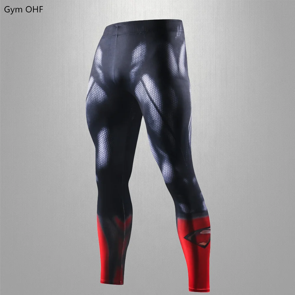 Men's 3D printing Compression Pants Cycling Running Basketball Soccer Elasticity Sweatpants Fitness TightsTrousers Rash Guard