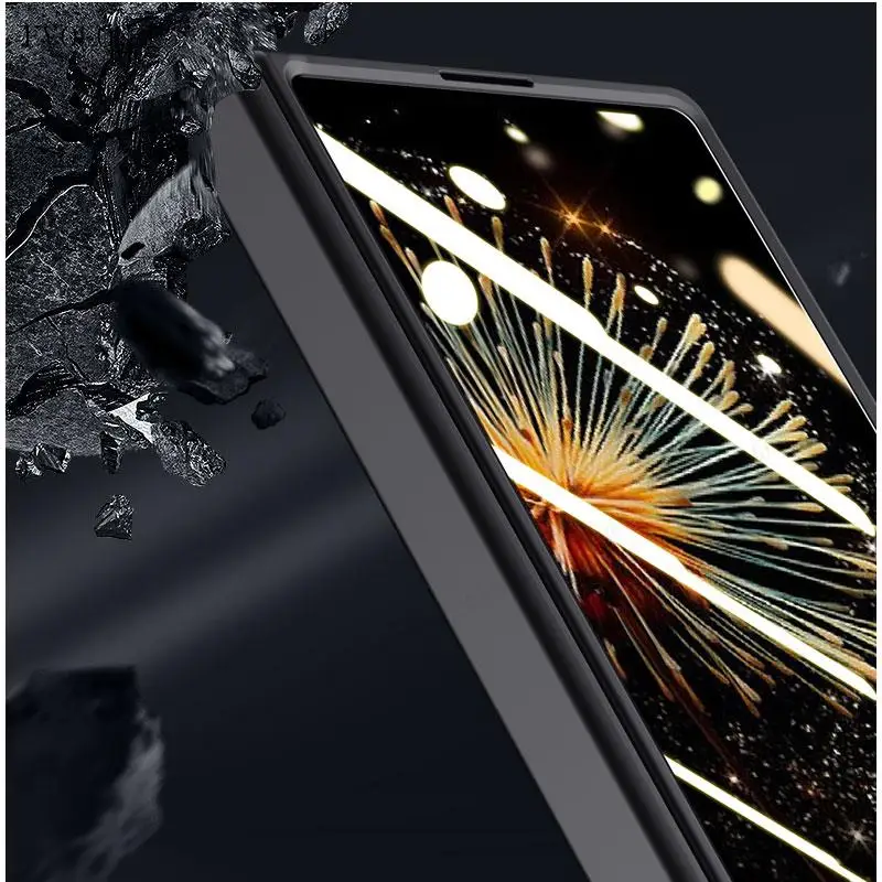 Premium Plain Leather Magnetic Hinge Kickstand Folding Phone Case - Shockproof Full Protective Cover