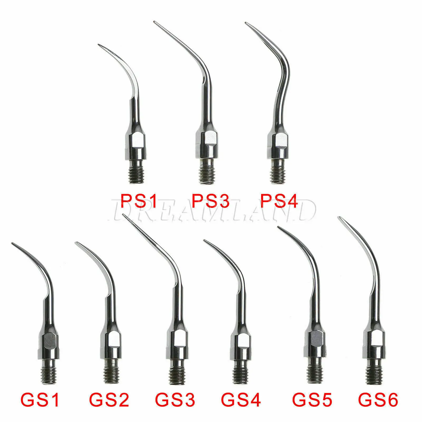 9Pcs Dental Perio Scaling Tips Fit Sirona Ultrasonic Scaler Manipolo Piezoelettrico