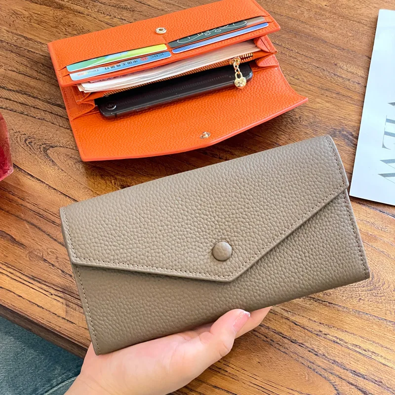New women casual cow leather handbag short card holder woman clutches female vintage pocket handhold bag for women - 3