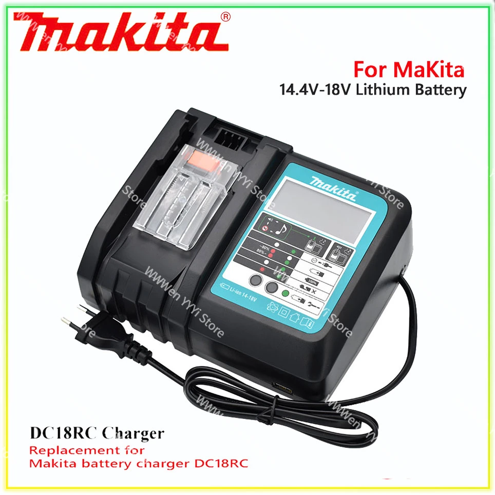 

DC18RC 18V Makita Charger 14.4V For Makita Li-ion Battery Charger BL1860 BL1860B BL1850 1BL1830 Bl1430 DC18RC DC18RA power tool