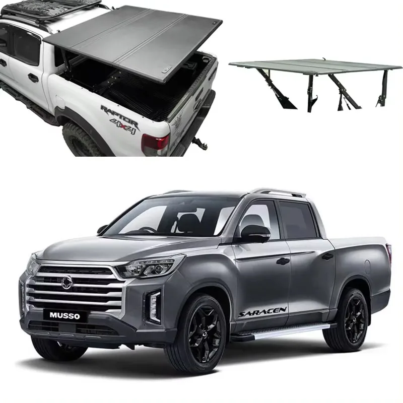 

New 4x4 Accessories Hard Pickup Folding Lift-up Tri-fold Bed Cover for Ssangyong MUSSO