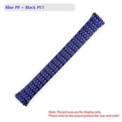 Durable Braided Wire Sleeve, Insulated Cable Protection Sheath - 100 meters (Blue Black)