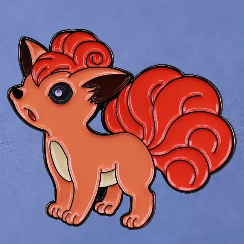 

Pokemon Vulpix Hard Enamel Pins Collect Kawaii Fire Elf Metal Cartoon Brooch Backpack Hat Bag Collar Lapel Badge