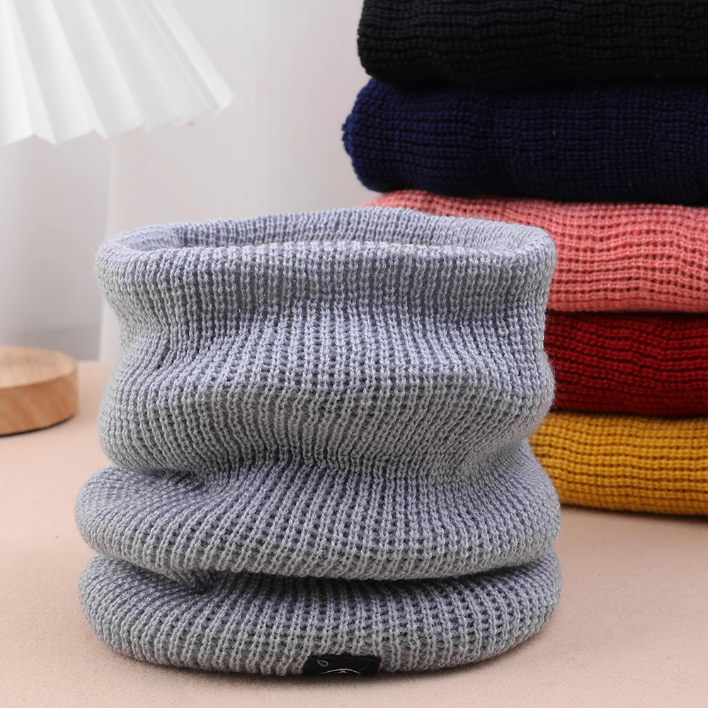 Winter Plush Muffler Woolen Knitting Neck Cover Fashion