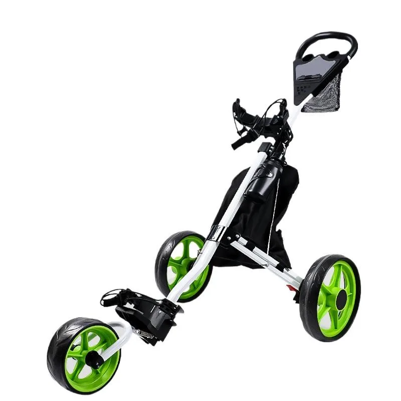 Golf Carts Three-wheeled Aluminum Alloy Golf Pull Cart Hand Push Trolley